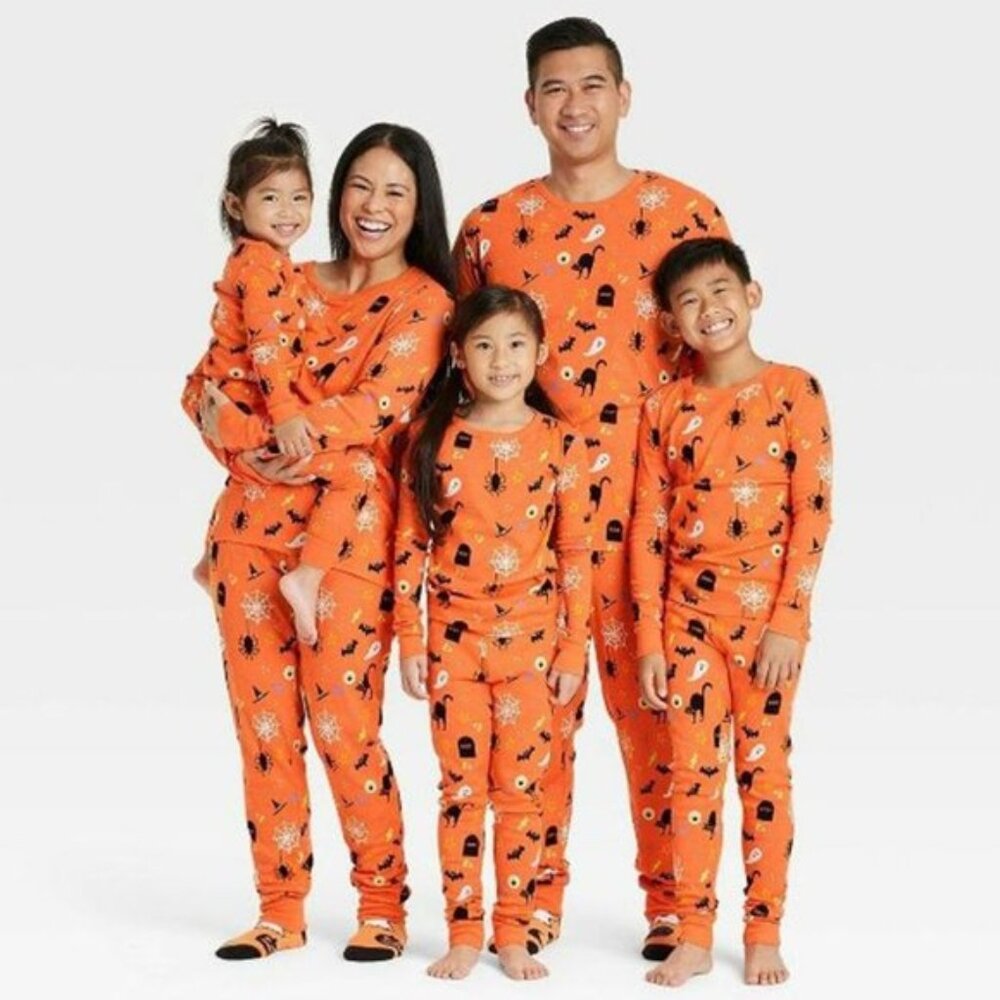 Target Hyde & Eek! | 2-Piece Family Sleep Set Orange Spooky Print | Size 2X